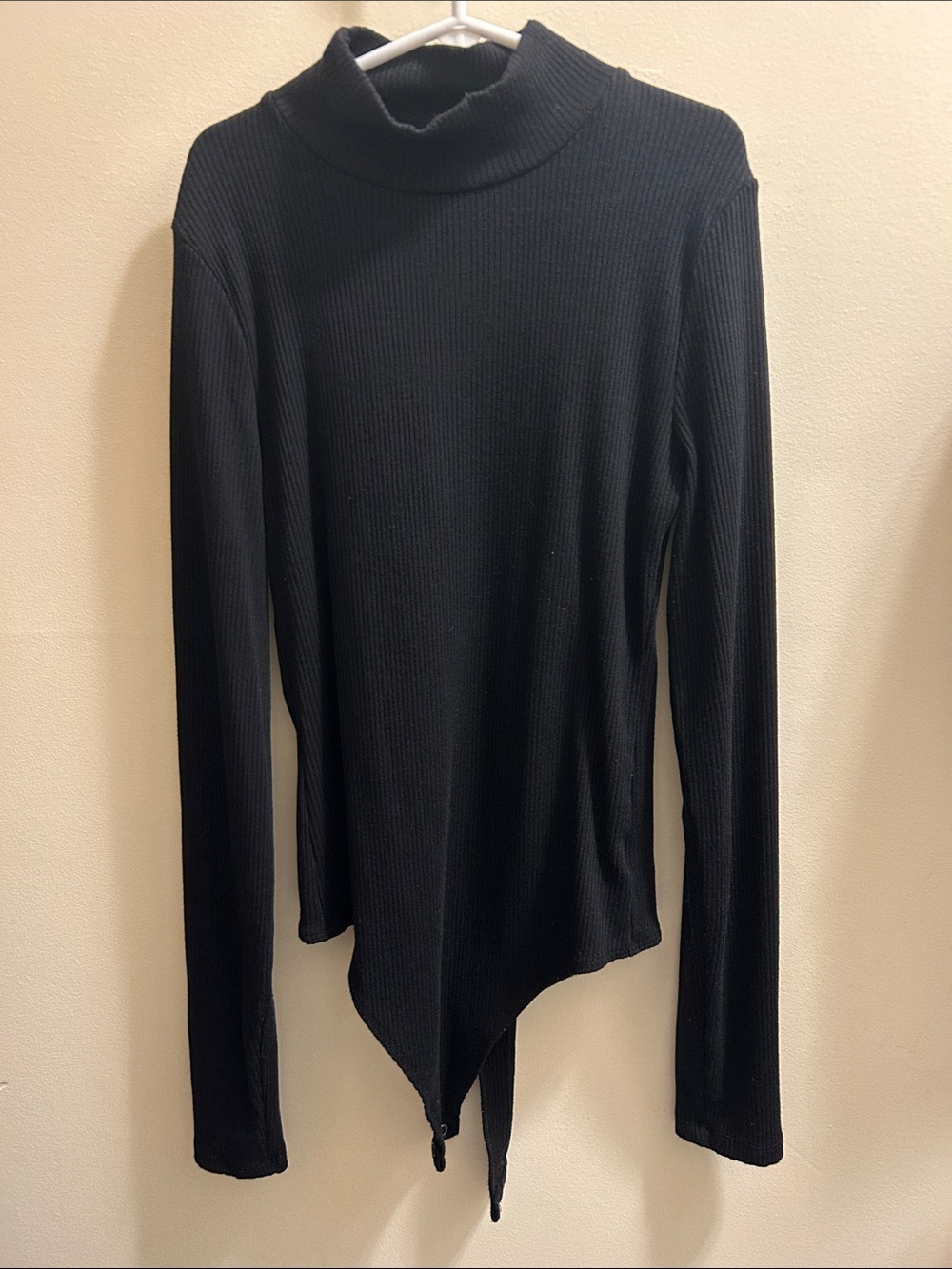 Black Ribbed Turtleneck bodysuit